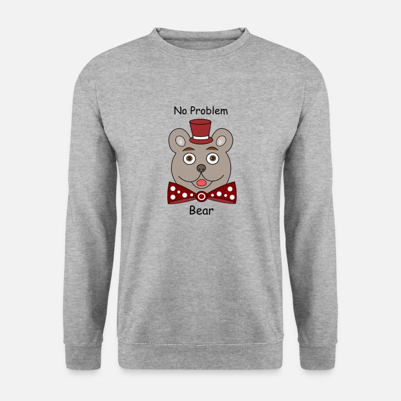 No Problem Bear - Unisex Pullover - Weißgrau meliert