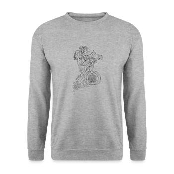 Citrouille - Sweat-shirt Unisexe - gris chiné - Devant - Alina (178cm) & Michal (187cm)