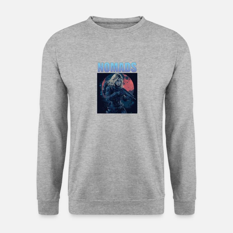 Blaster Girl 3 - Unisex Pullover - Weißgrau meliert