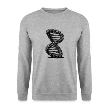 Möbius Loop Chaînes courbes DNA - Sweat-shirt Unisexe - gris chiné - Devant - Alina (178cm) & Michal (187cm)