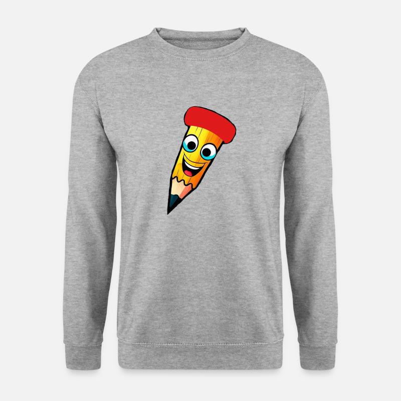 bleistift - Unisex Pullover - Weißgrau meliert