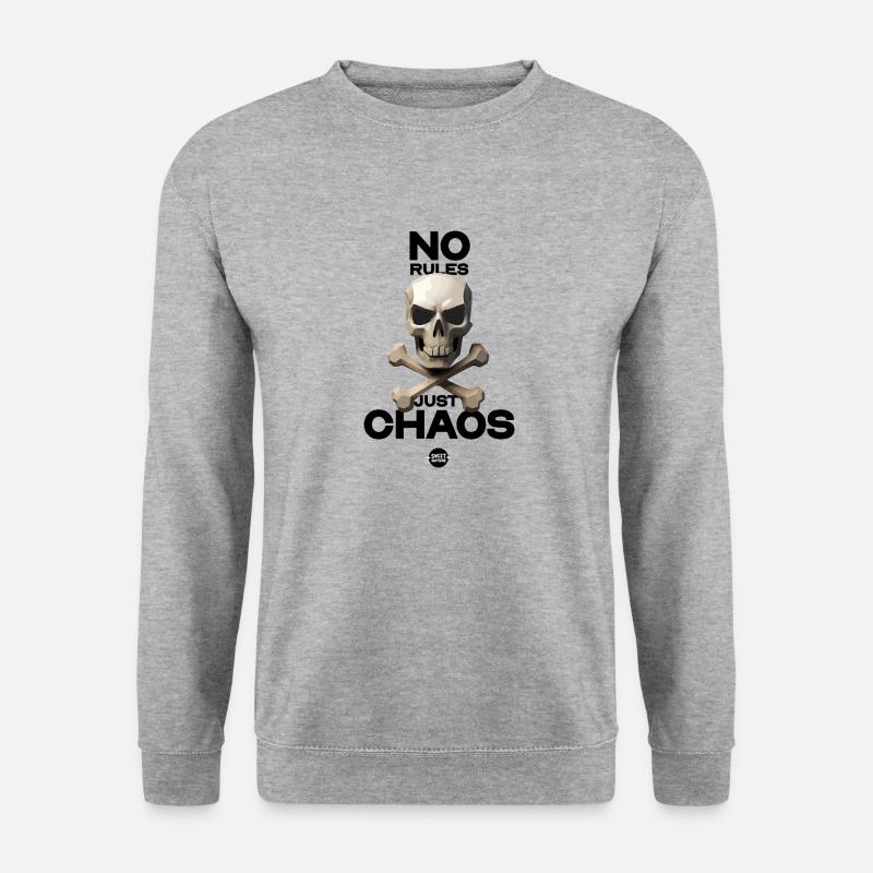 KEINE REGELN - Unisex Pullover - Weißgrau meliert