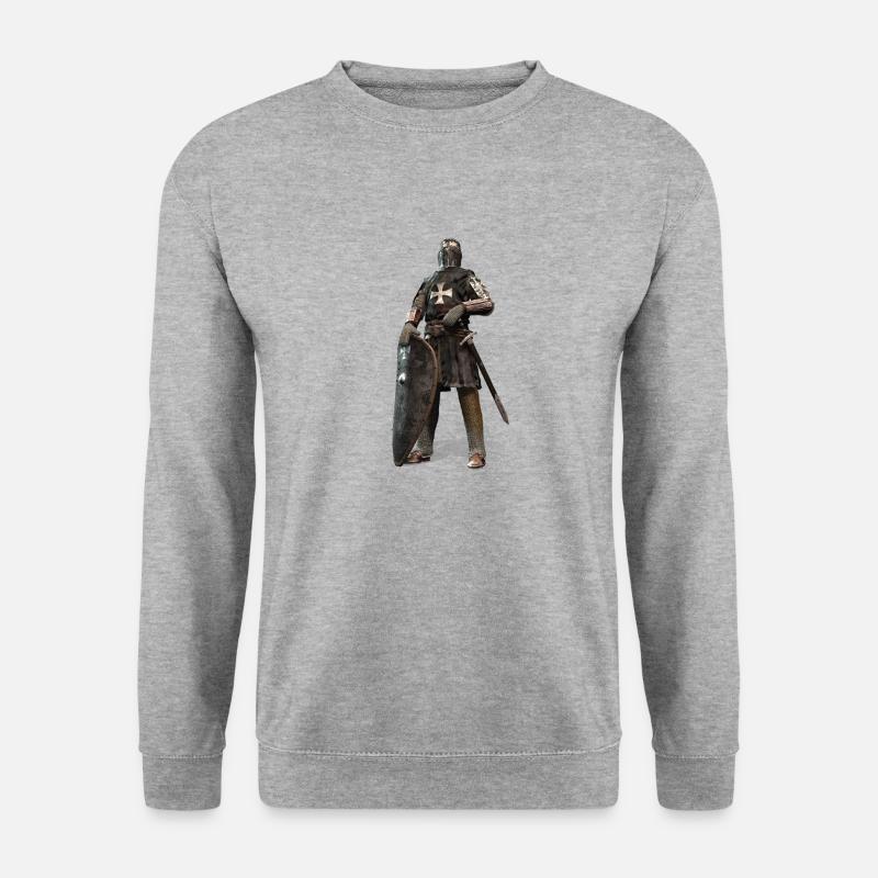 Ritter - Unisex Pullover - Weißgrau meliert