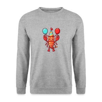 Homard Crabe Anniversaire Bébé - Sweat-shirt Unisexe - gris chiné - Devant - Alina (178cm) & Michal (187cm)