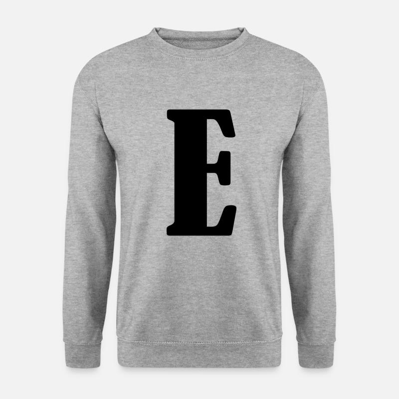 E - Unisex Pullover - Weißgrau meliert