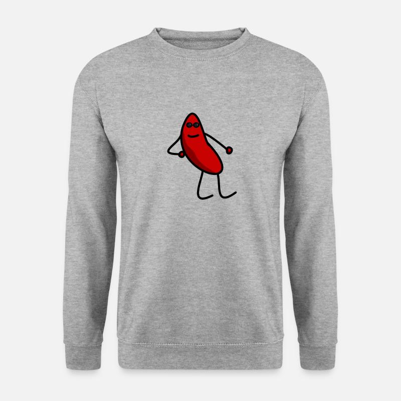 Chilled Jay - red - Unisex Pullover - Weißgrau meliert