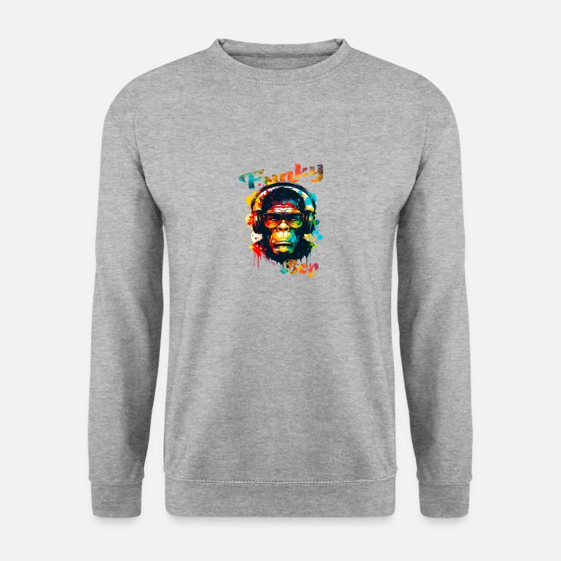 Funky Boy Monkey - Unisex Sweatshirt - salt & pepper