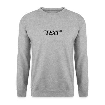"TEXT" Classic - Unisex Sweatshirt - salt & pepper - Front - Alina (178cm) & Michal (187cm)