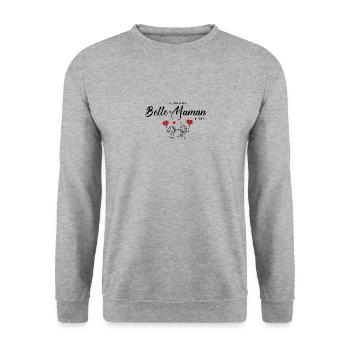élue meilleure Belle-mère Cadeau à personnalisé - Sweat-shirt Unisexe - gris chiné - Devant - Alina (178cm) & Michal (187cm)