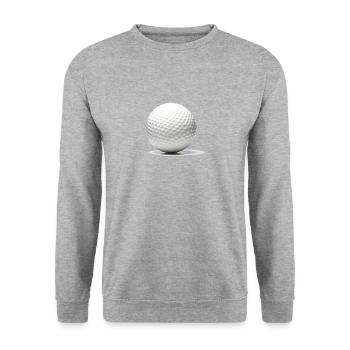 The golf ball. - Unisex Sweatshirt - salt & pepper - Front - Alina (178cm) & Michal (187cm)