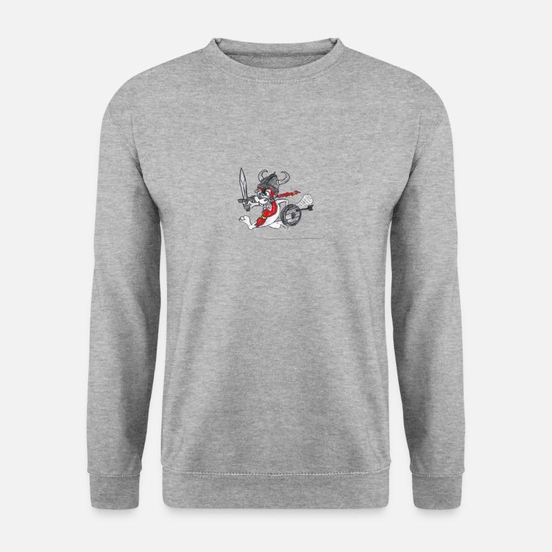WikingerBiber #NorddeutscheKunst - Unisex Pullover - Weißgrau meliert