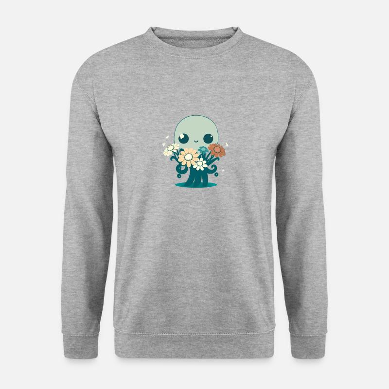Liebevolle Tentakel 1 - Unisex Pullover - Weißgrau meliert