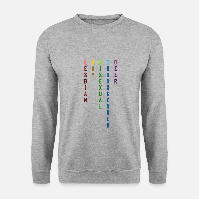 LGBTQ - Unisex Pullover - Weißgrau meliert