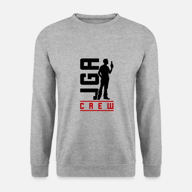 Jga Junggesellenabschied Crew - Unisex Pullover - Weißgrau meliert
