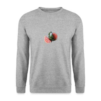 Pastèque - Sweat-shirt Unisexe - gris chiné - Devant - Alina (178cm) & Michal (187cm)
