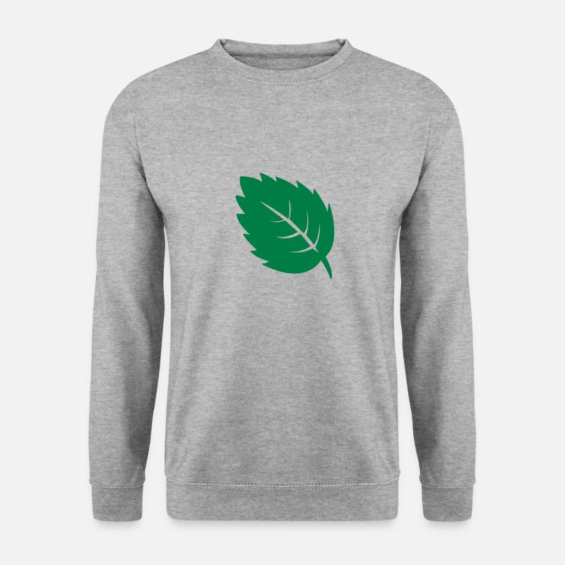 blatt leaf - Unisex Pullover - Weißgrau meliert