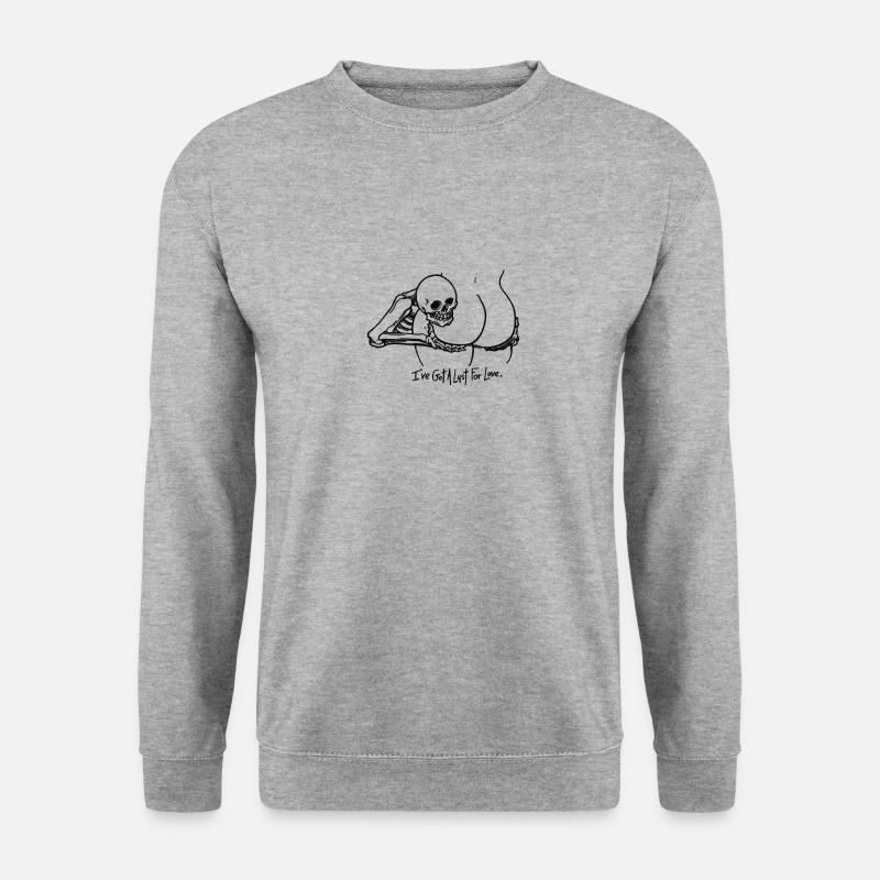 Skull Totenkopf Have FUN - Unisex Pullover - Weißgrau meliert