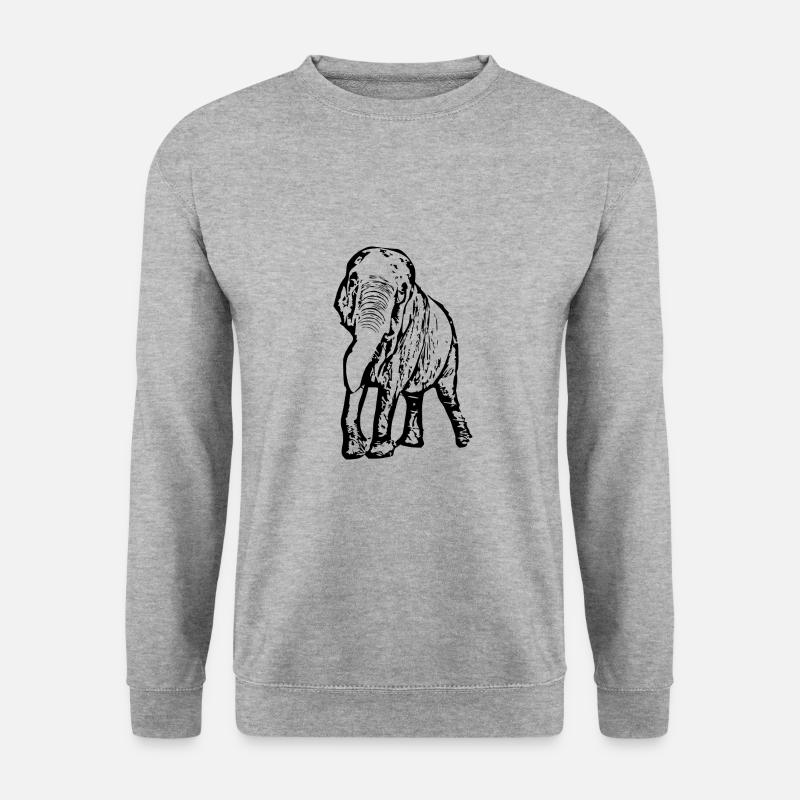 Elephant black - Unisex Sweatshirt - salt & pepper