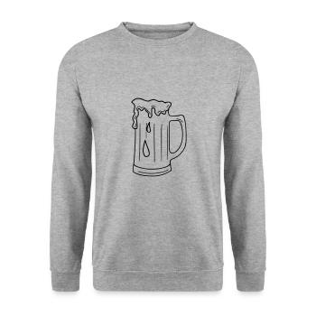 Beer Drawing Party Celebrations Black - Unisex Sweatshirt - salt & pepper - Front - Alina (178cm) & Michal (187cm)