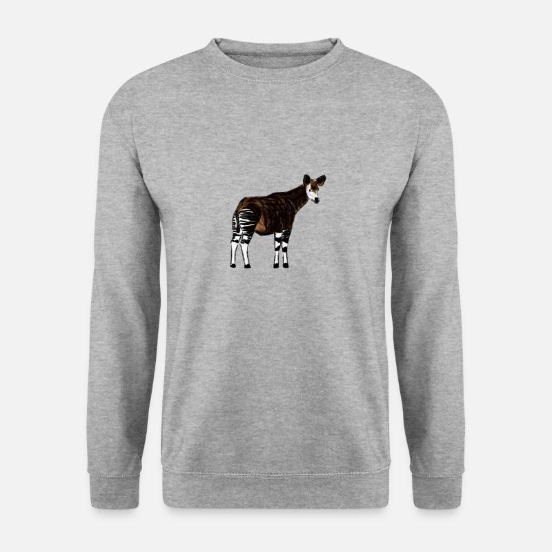 Okapi I - Unisex Pullover - Weißgrau meliert