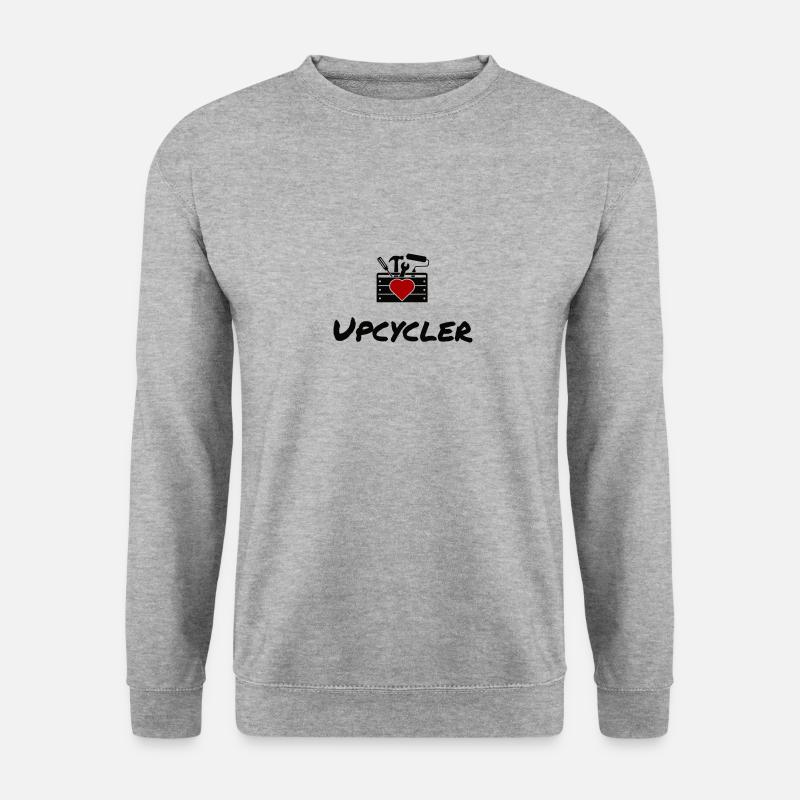 Upcycler - Unisex Pullover - Weißgrau meliert