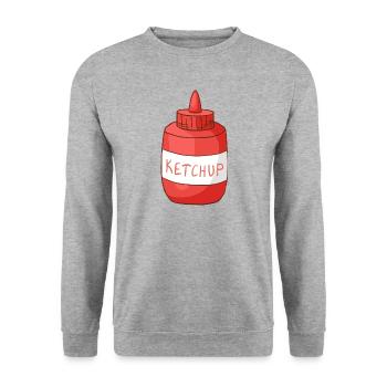 Ketchup - Unisex Pullover - Weißgrau meliert - Vorne - Alina (178cm) & Michal (187cm)