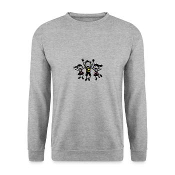 Groupe de maternelle Kids Joy - Sweat-shirt Unisexe - gris chiné - Devant - Alina (178cm) & Michal (187cm)