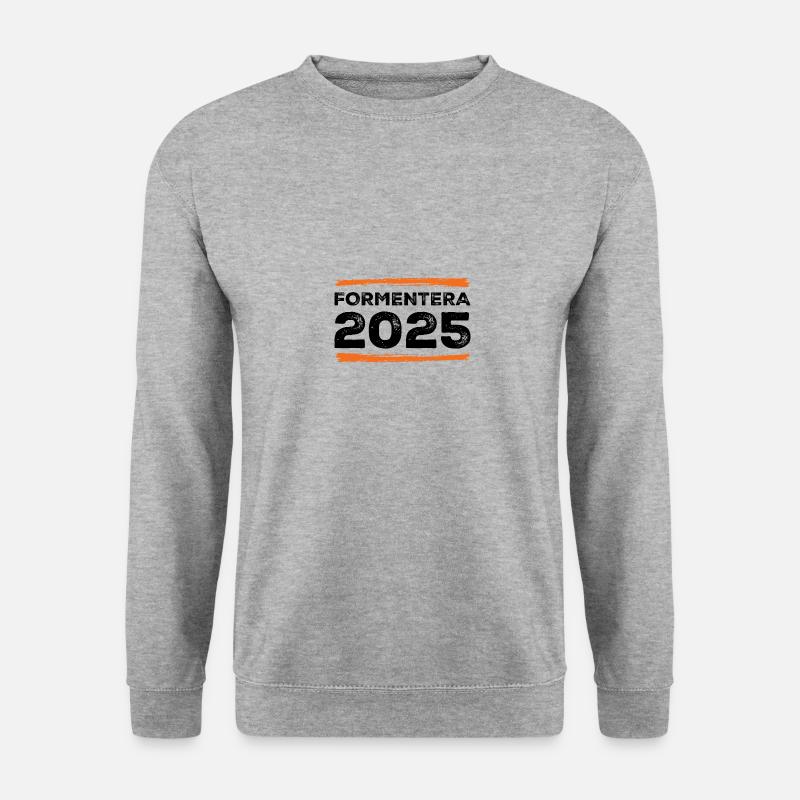 Formentera 2025 Spruch - Unisex Pullover - Weißgrau meliert