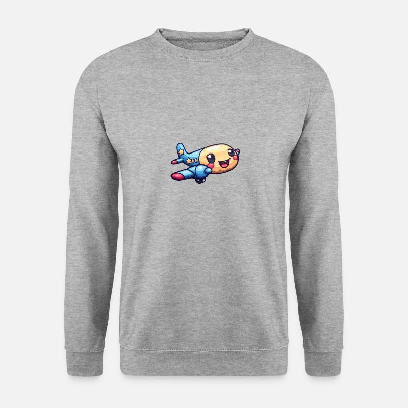 Avion mignon - Sweat-shirt Unisexe - gris chiné