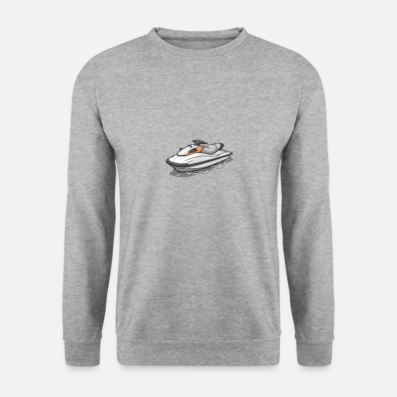 Action am Jetski - Unisex Pullover - Weißgrau meliert