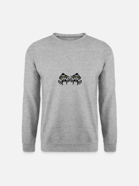 Monkeys Drinking Team Beer - Unisex Sweatshirt - salt & pepper