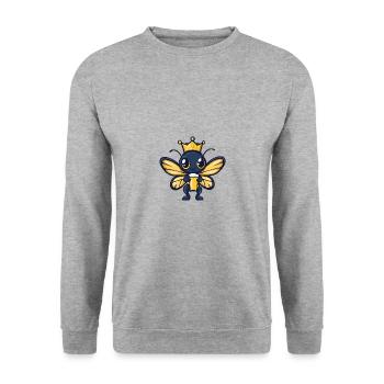 Libellule bière drôle - Sweat-shirt Unisexe - gris chiné - Devant - Alina (178cm) & Michal (187cm)