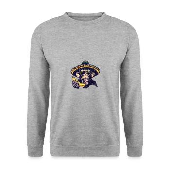 Bat Funny Sombrero - Unisex Sweatshirt - salt & pepper - Front - Alina (178cm) & Michal (187cm)