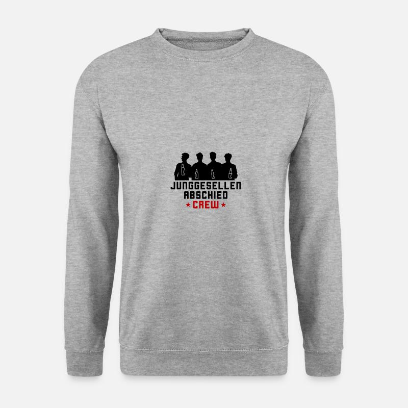 Junggesellen Crew Jga - Unisex Pullover - Weißgrau meliert