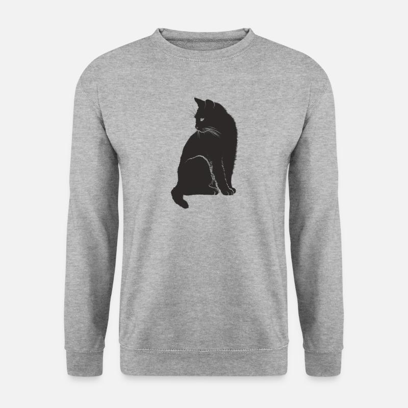 cat - Unisex Sweatshirt - salt & pepper
