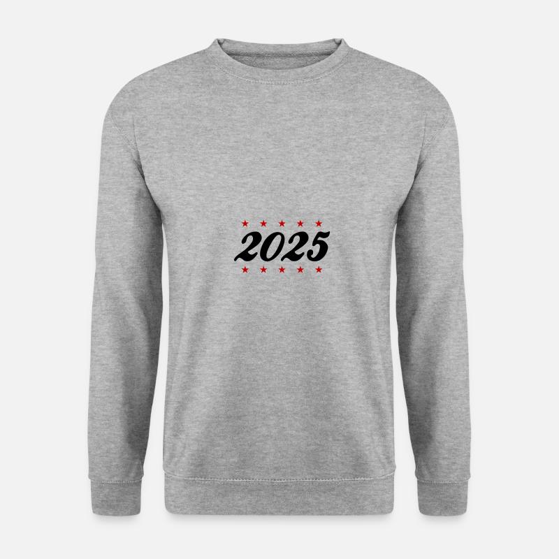 2025 Sterne - Unisex Pullover - Weißgrau meliert