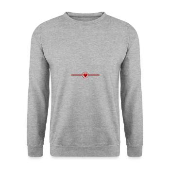 Ligne d’icônes en forme de cœur - Sweat-shirt Unisexe - gris chiné - Devant - Alina (178cm) & Michal (187cm)