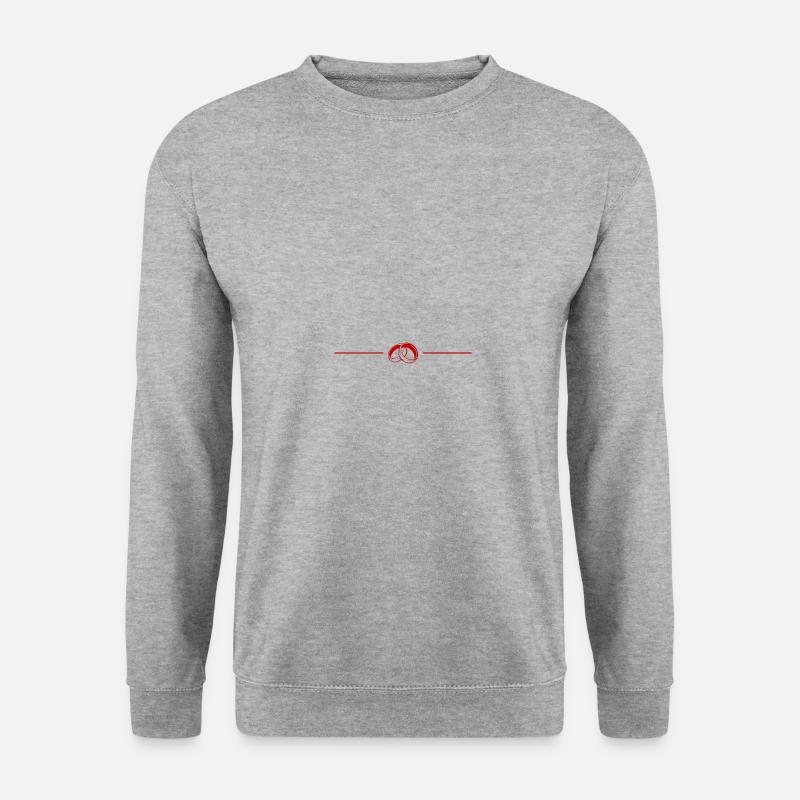 Eheringe Symbol Hochzeit - Unisex Pullover - Weißgrau meliert