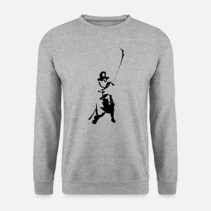Naginata - Unisex Pullover - Weißgrau meliert