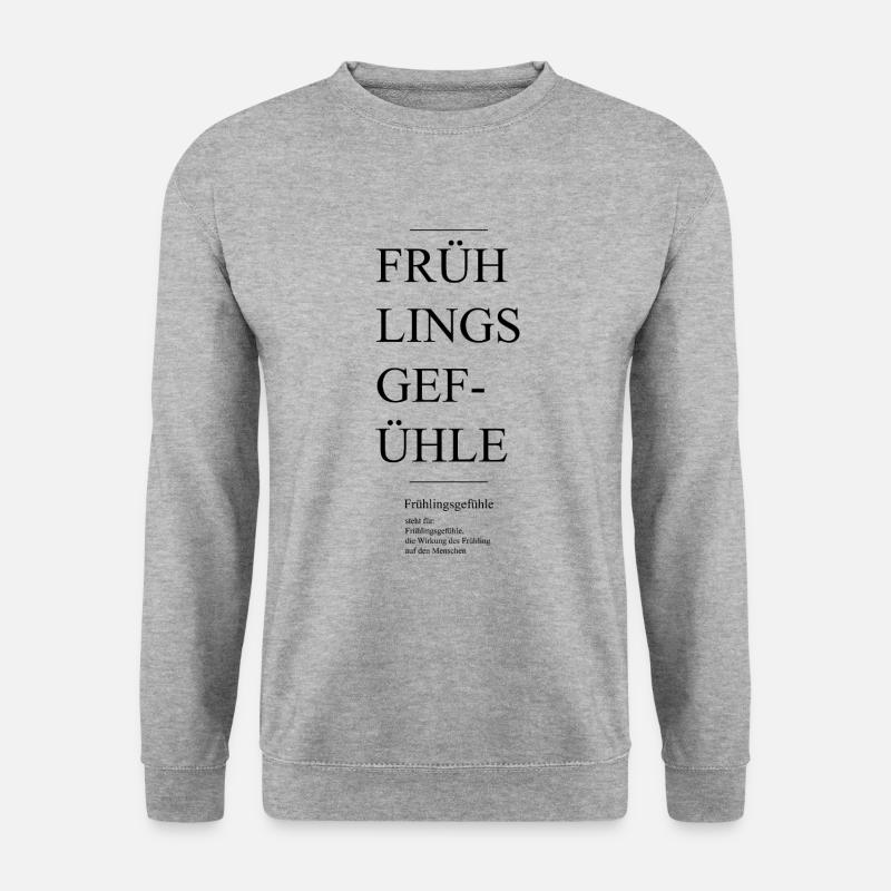 Frühling - Unisex Pullover - Weißgrau meliert