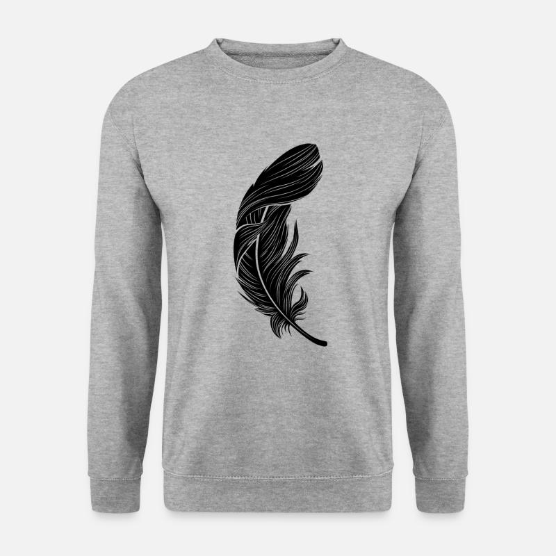 Feather Symbol - Unisex Sweatshirt - salt & pepper