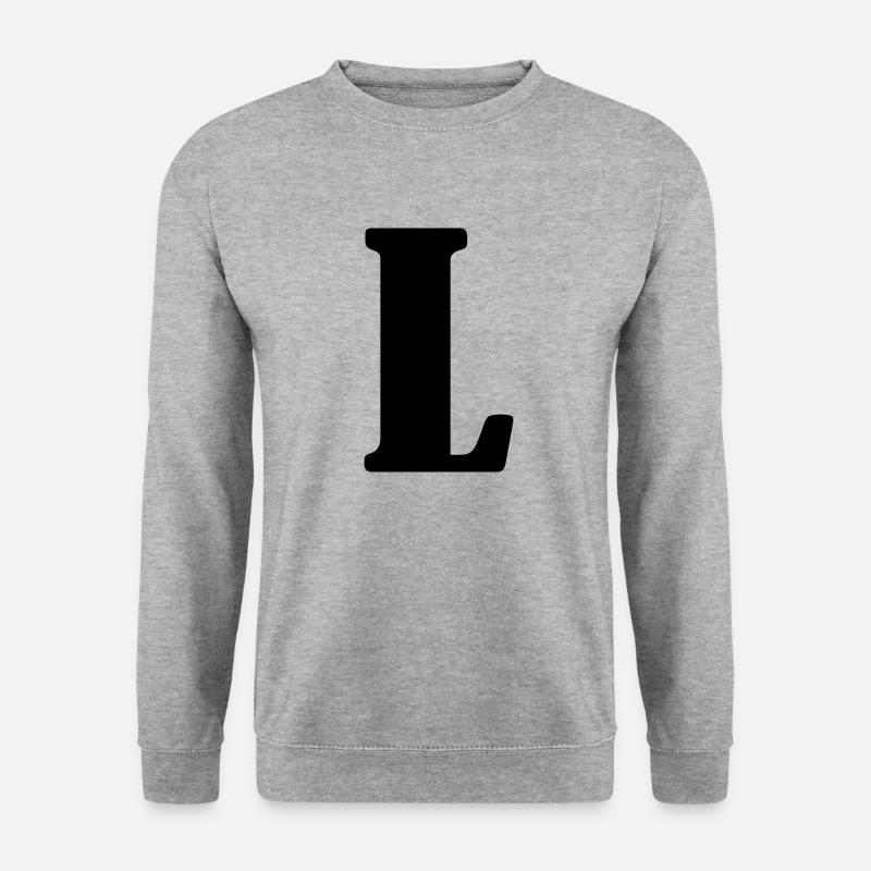 L - Unisex Pullover - Weißgrau meliert