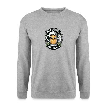 Ale's Well that Ends Well - Unisex Sweatshirt - salt & pepper - Front - Alina (178cm) & Michal (187cm)