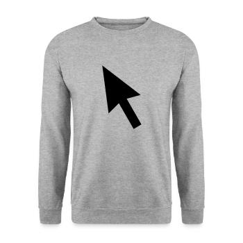 Mouse cursor - Unisex Sweatshirt - salt & pepper - Front - Alina (178cm) & Michal (187cm)