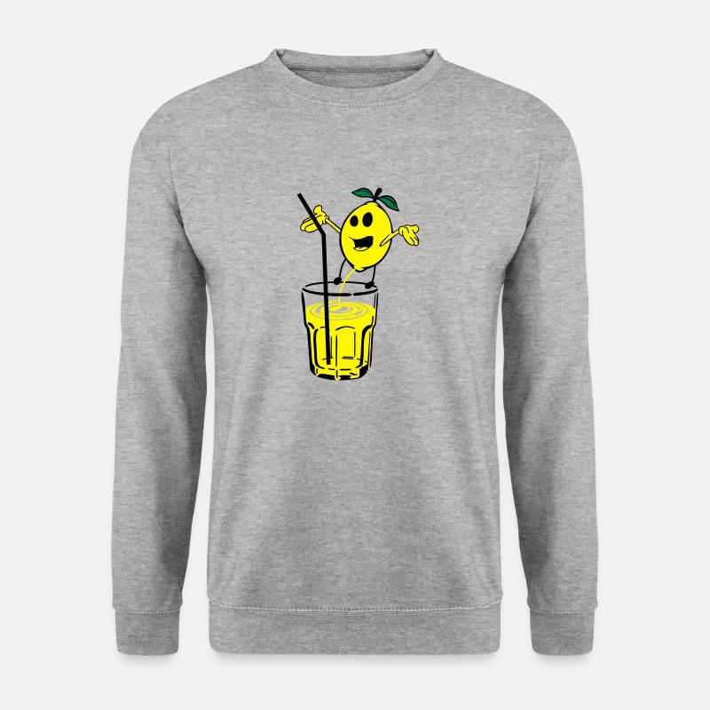 zitrone pinkelt limonade - Unisex Pullover - Weißgrau meliert