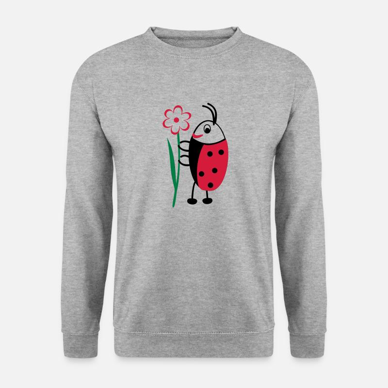 Ladybug with Flower - Unisex Sweatshirt - salt & pepper