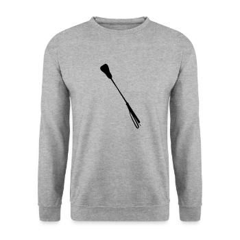 Gerte - riding crop - Unisex Pullover - Weißgrau meliert - Vorne - Alina (178cm) & Michal (187cm)