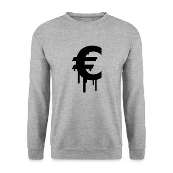 Euro - Unisex Sweatshirt - salt & pepper - Front - Alina (178cm) & Michal (187cm)