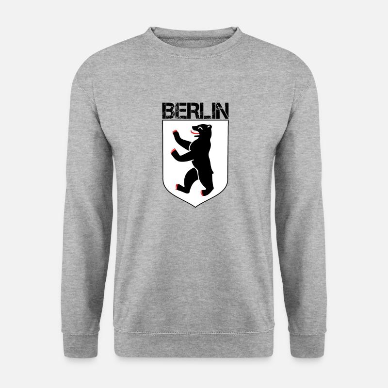 Berliner Bär Wappen - Unisex Pullover - Weißgrau meliert
