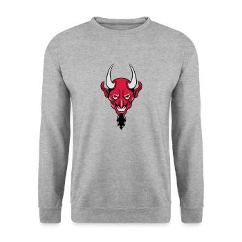 Devil evil dangerous - Unisex Sweatshirt - salt & pepper - Front - Alina (178cm) & Michal (187cm)